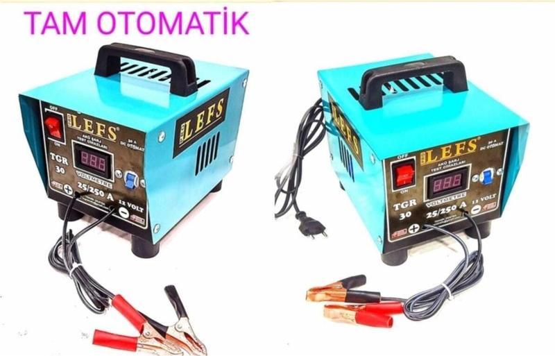 12 Volt 30 Amper Dijital Göstergeli Tam Otomatik Akü Şarj Cihazı Redresör 250 Ampere Kadar Şarj