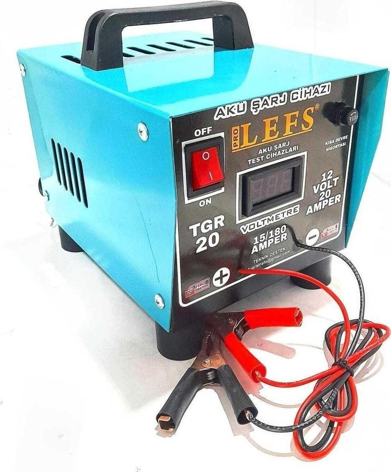 12 Volt 20 Amper Dijital Göstergeli Akü Şarj Cihazı Redresör 180 Ampere Kadar Şarj