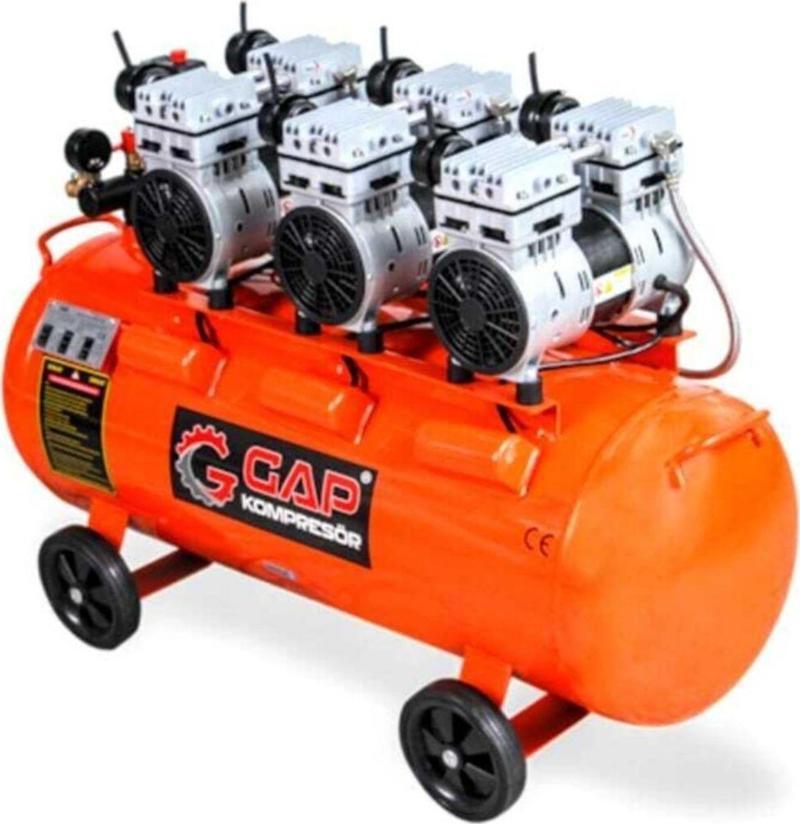 Gap 100 Litre 6 Emişli 3 Hp Sessiz Yağsız Kompresör