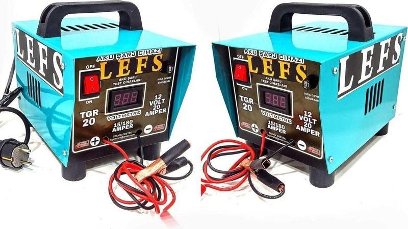 Pro Lefs 12 Volt 20 Amper Dijital Akü Şarj Cihazı Redresör 180 Ampere Kadar Şarj Yerli Üretim