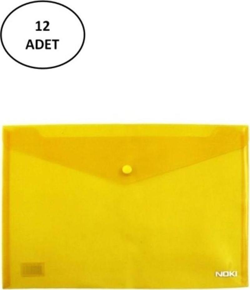 Noki Dosya Çıtçıtlı Evrak Zarfı Sarı 12 Adet