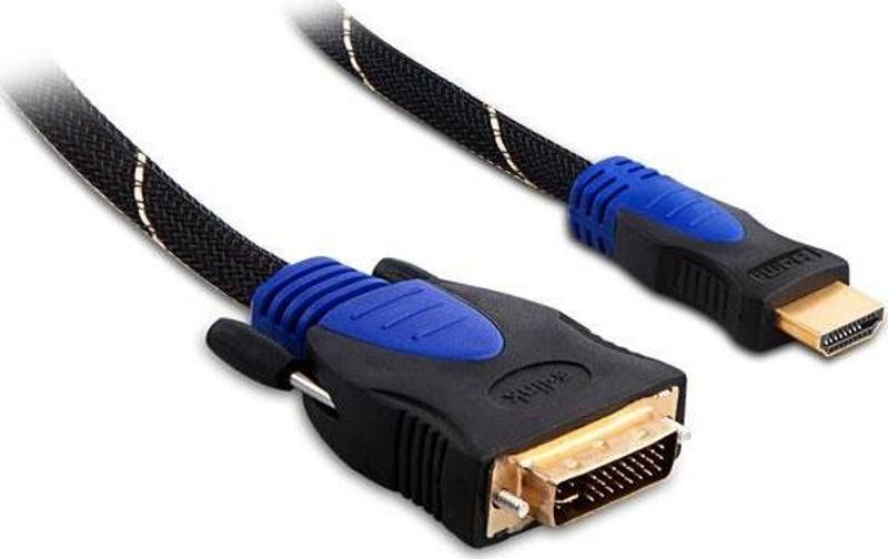 SLX-310 HDMI-DVI 24+1 M 1.5m Altın Uçlu 24K + Kor.Kılıf Kablo