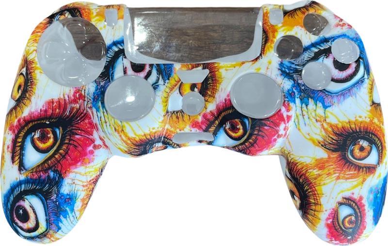 Ps4 Joystick Silikon Kılıf Dualshock Koruyucu Kılıf Desenli Göz