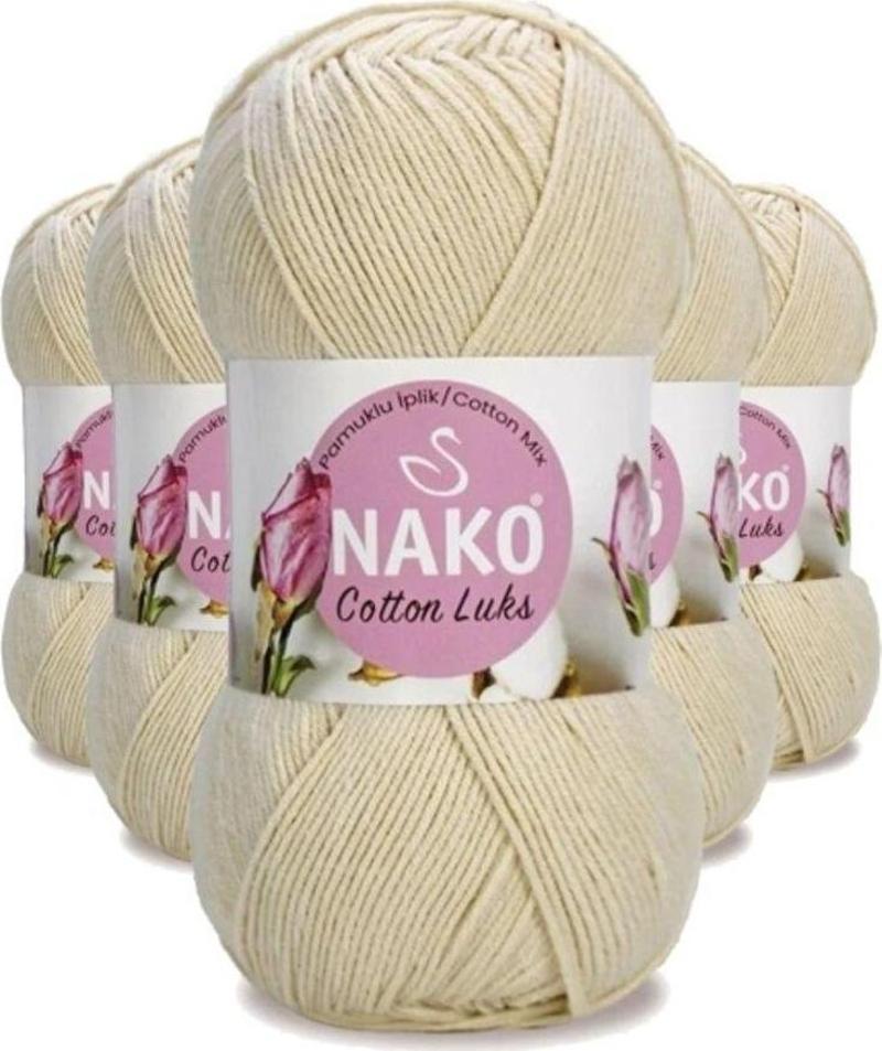 5 Adet Cotton Lüks Yelek Tunik Kazak Bluz Hırka İpi Yünü Açık Bej 97543