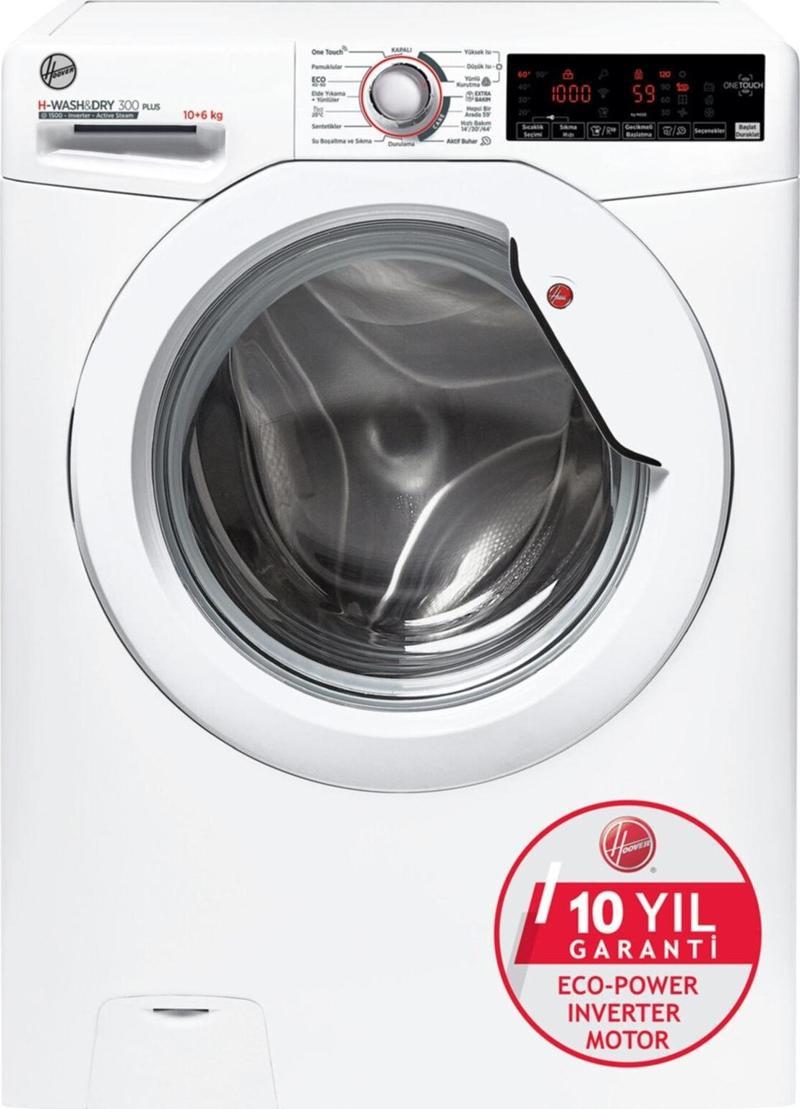 H3Ds 5106Tame-17 A Enerji 10 Kg Yıkama 6 Kg Kurutma 1500 Devir Çamaşır Makinesi