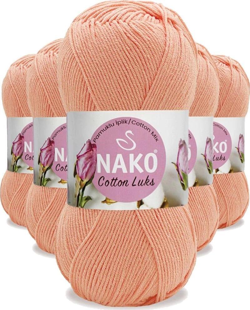 5 Adet Cotton Lüks Yelek Tunik Kazak Bluz Hırka İpi Yünü Somon 97594