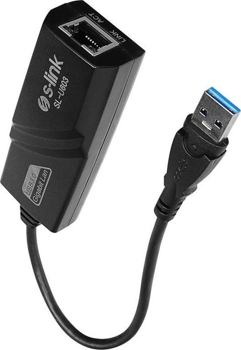 S-lınk Sl-u603 Usb 3.0 To Rj45 10/100/1000mbps Gıgabıt Ethernet Dönüştürücü