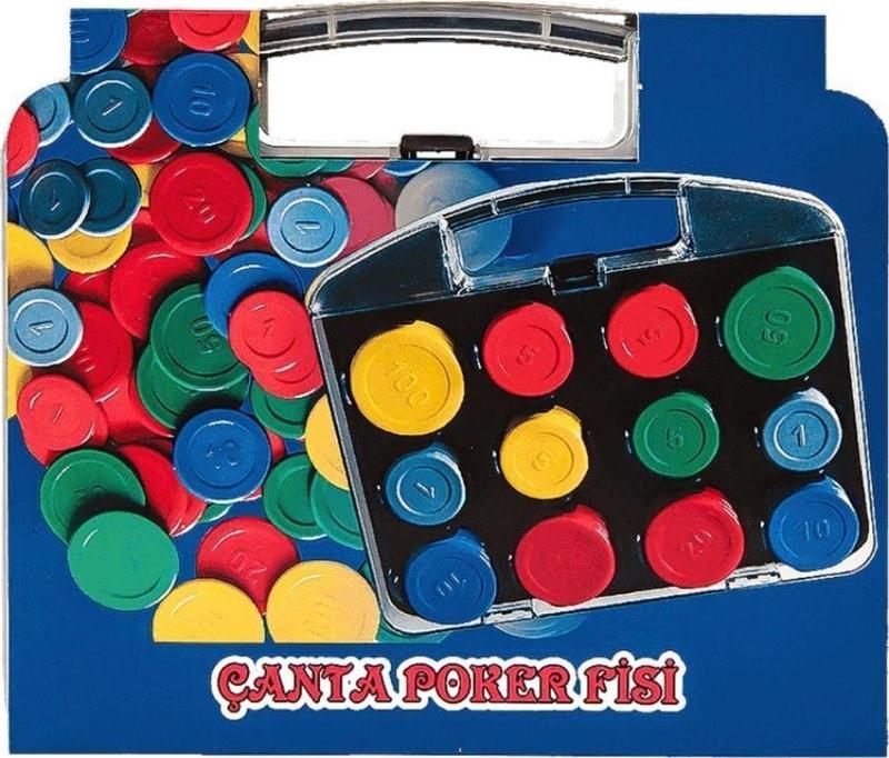 Plastik Çantalı Poker Fişi Poker Chip Poker Çipi 96 Adet