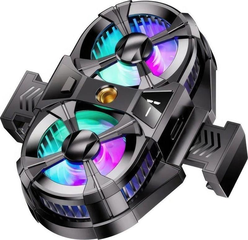Çi̇Ft Fanli Rgb Işikli Ali̇Mi̇Nyum Telefon Sogutma Si̇Stemi̇ (Gami̇Ng-Ti̇Ktok-Youtube-İnstagram)Ultra Güçlü