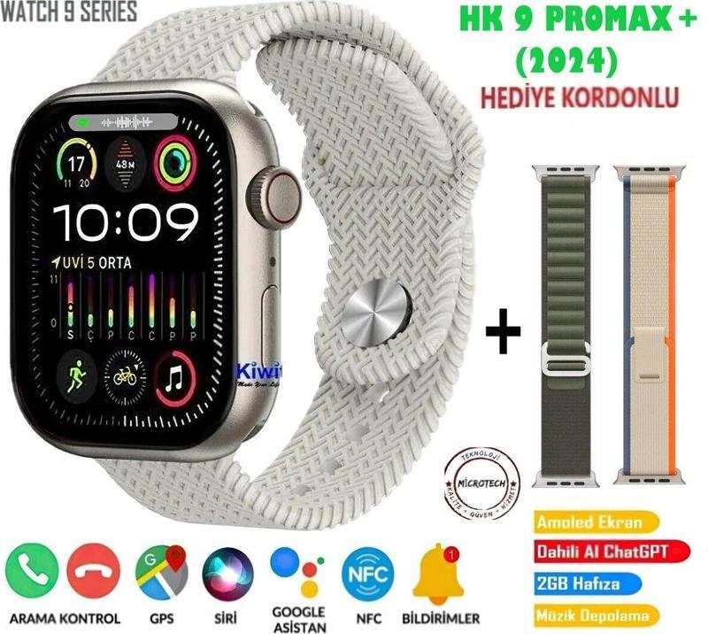 Hk9 Promax Plus + 2Gb Hafiza + Kablosuz Kulaklik Bağlama + Albüm+Chat Gpt 2.0 + E-Ki̇Tap Okuma