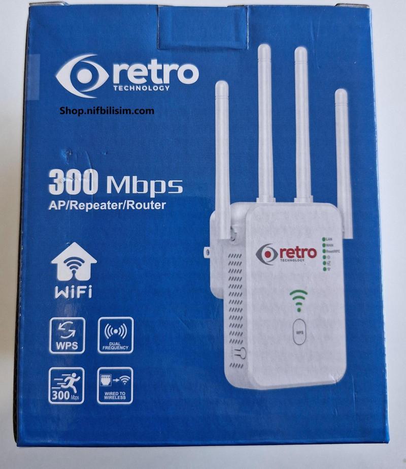 RT-U10-300M 2.4GHZ 300Mbps Access Point Mod Repeater Mod Router Mod 3 Fonksiyonlu Menzil Genişletici