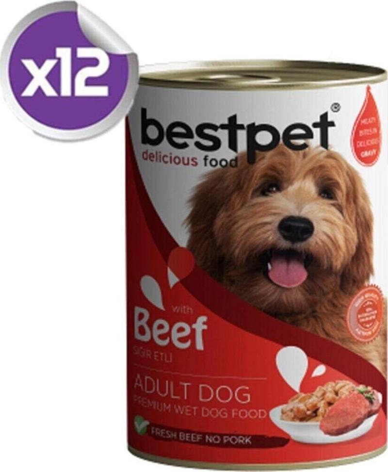 Sığır Etli Konserve Yetişkin Köpek Maması 12 X 400 Gr