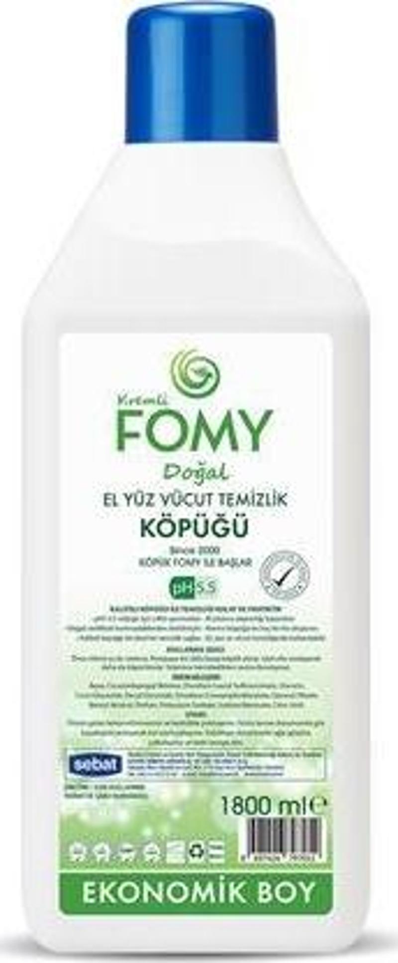 Doğal ve Narin El Temizleme Köpüğü - Özenle Hazırlanmış Nemlendirici Yenileyici Formül 1800ml