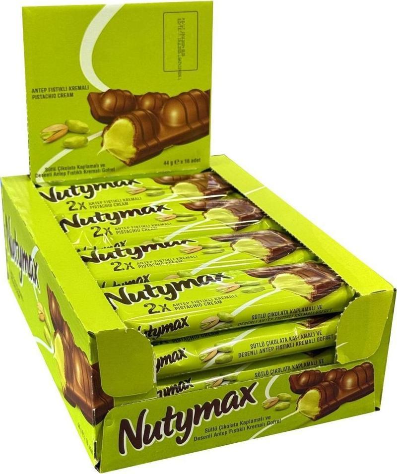 Nutymax Antep Fıstıklı Kremalı Gofret 44 GR 16 Adet