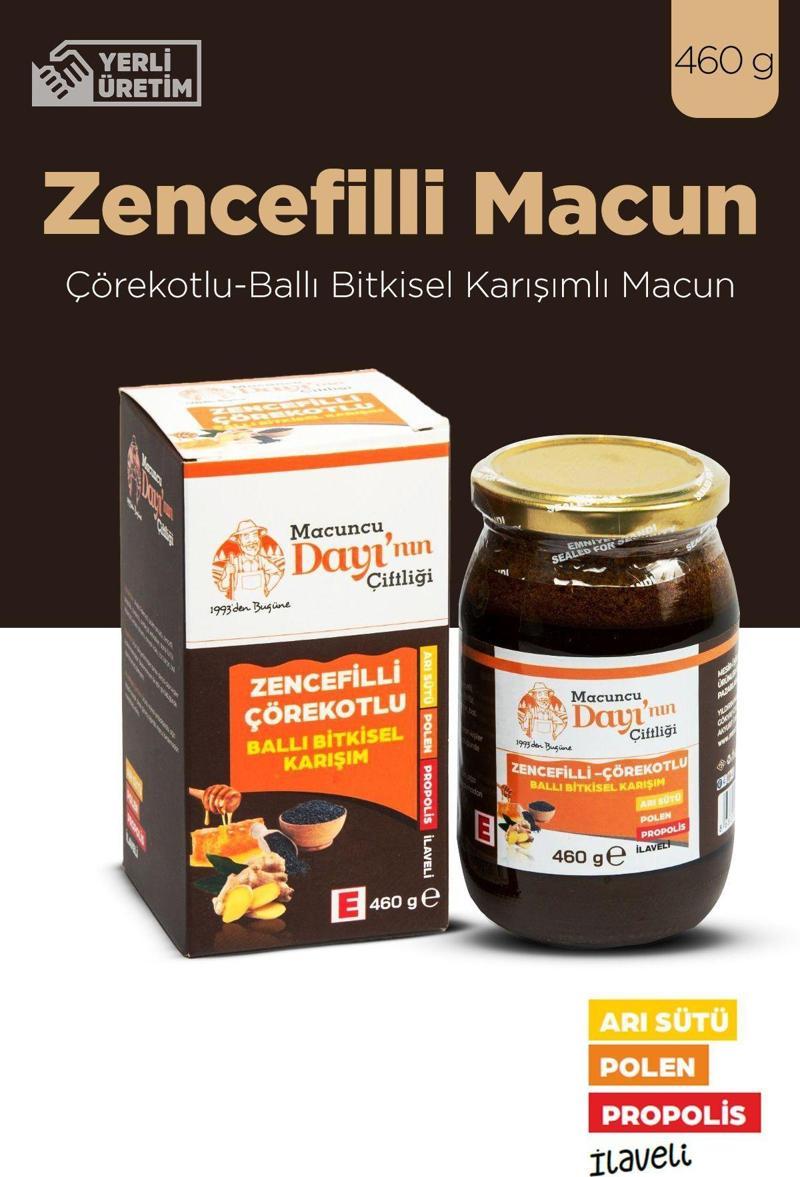 Zencefilli Çörekotlu Ballı Bitkisel Karışımlı Macun 460 G