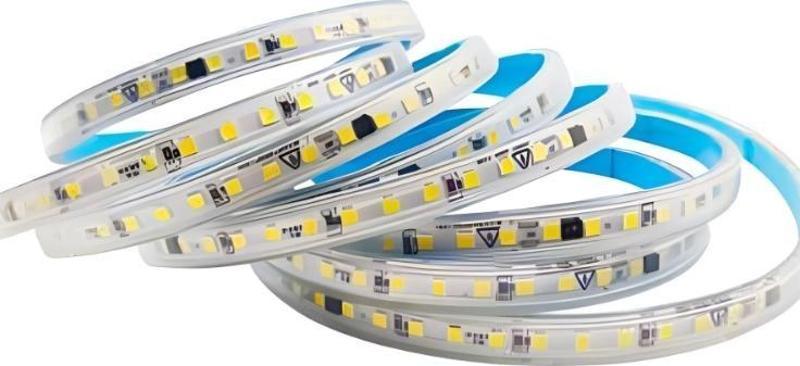 10 Çip 220V Dış Mekan Trafosuz Şerit Led 6500 k Beyaz Kendinden Yapışkanlı (120 Led)