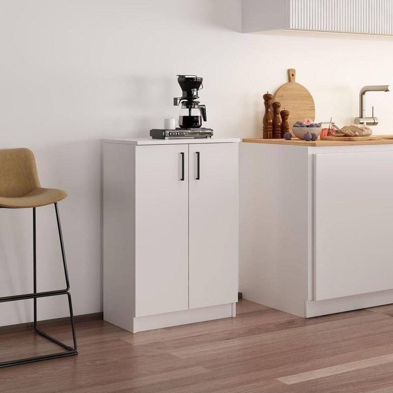 Design Çok Amaçlı Dolap 2 Kapaklı 5 Raflı
