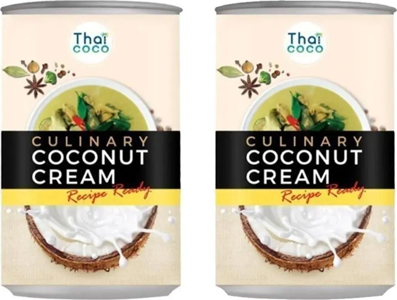 THAI COCO Hindistan Cevizi Kreması 400ml X 2 ( Coconut cream 2 piece ) Total 800 Ml Marketimgo