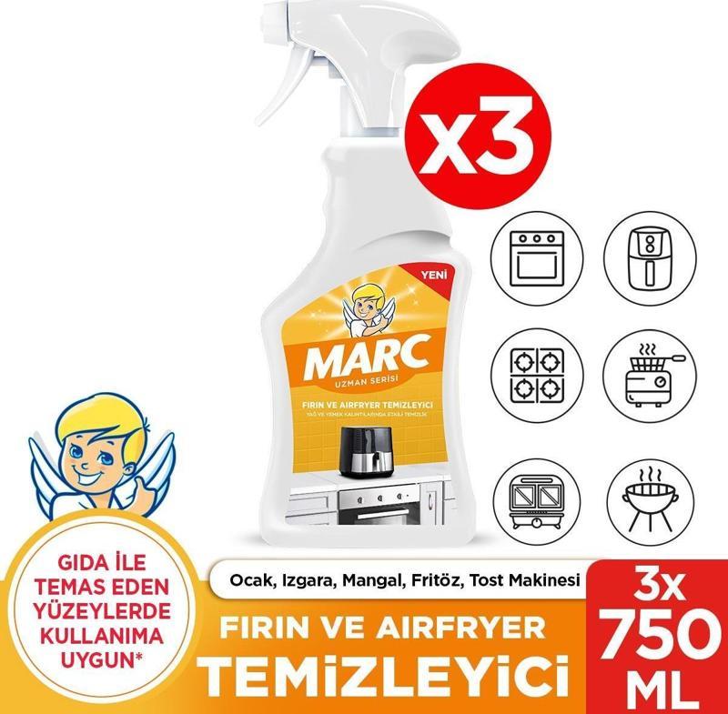 Airfryer ve Fırın Temizleyici 3x750 ml