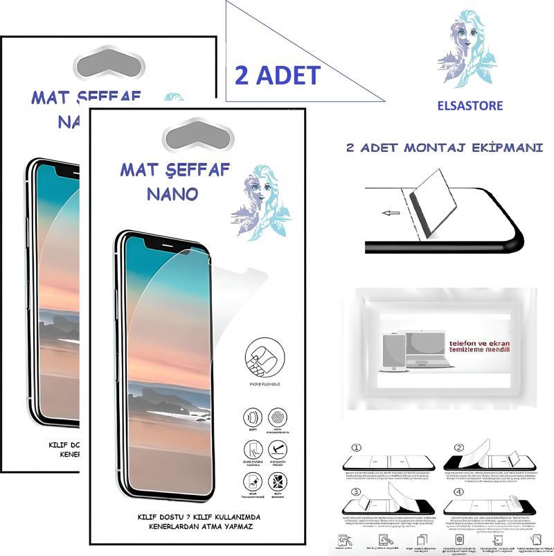 Oppo RENO 2Z Nano Ekran Koruyucu 2 Adet Ultra İNCE Esnek MAT Şeffaf