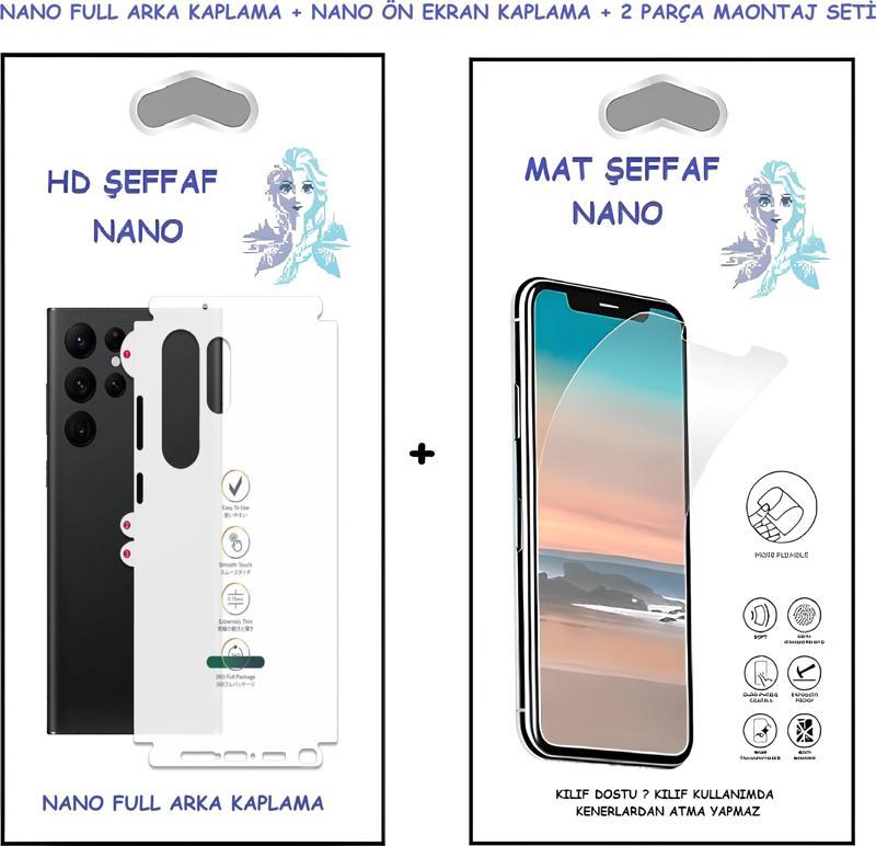 Samsung Galaxy Z FOLD 5 ÖN MAT ŞEFFAF Nano Ekran Koruyucu + FULL Arka Kaplama Ultra İNCE Esnek Hd Şe