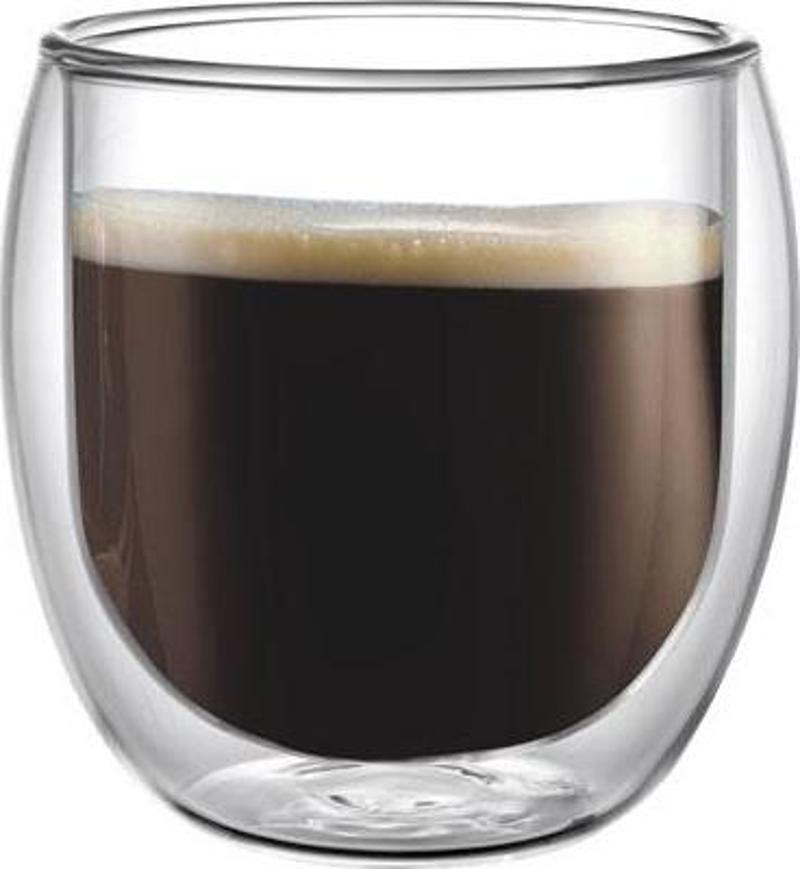 VETRO Borosilikat Çift Camlı Espresso Bardağı 100ML (2ad)