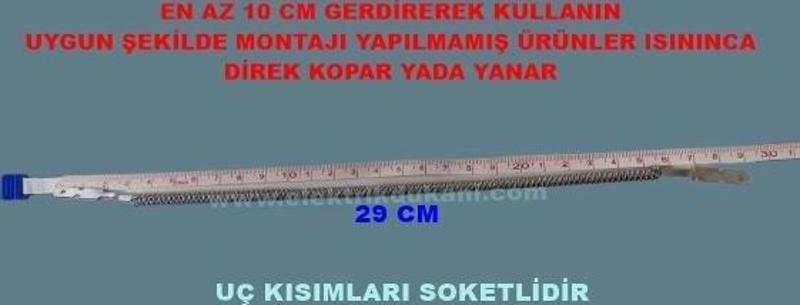 Soba Rezistansı Uzun 800W 220V (Cam Rezistans Teli PİYASA)