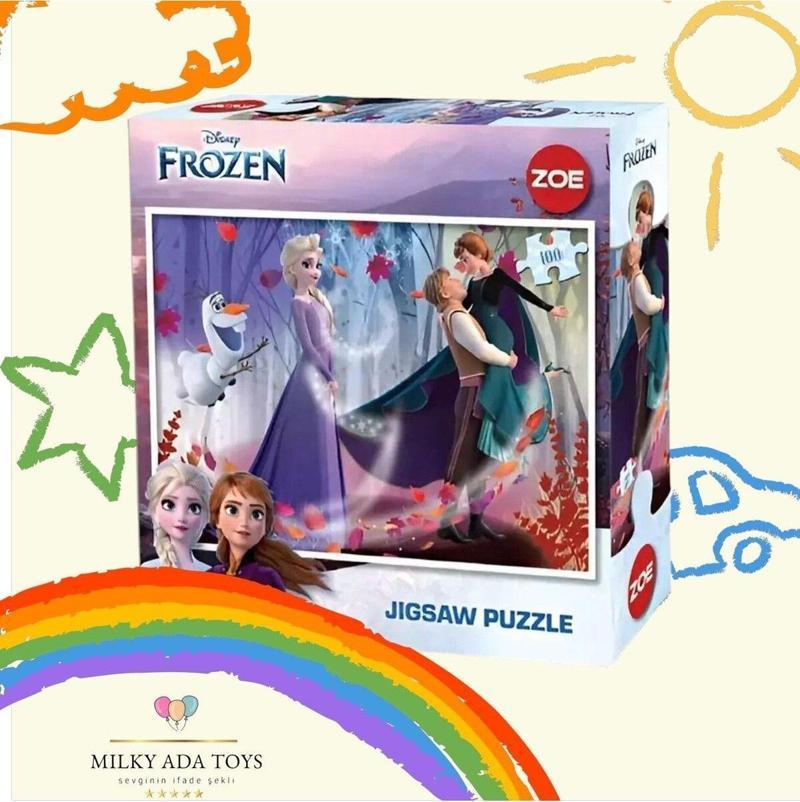 Frozen Elsa & Anna Olaf 100 Parça Puzzle Yapboz