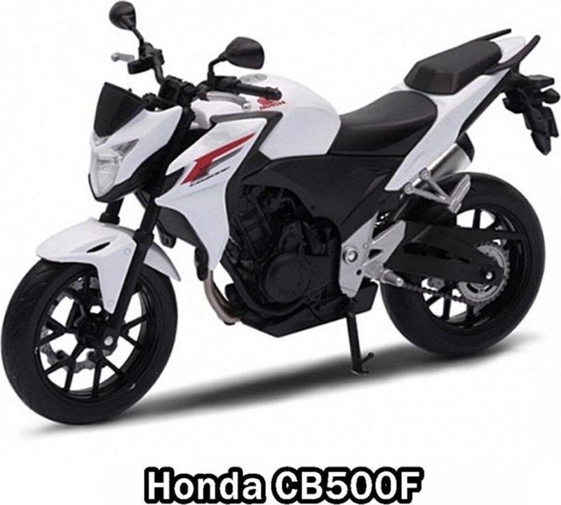 Welly Honda Cb500F Beyaz Metal 1:10 Ölçek Die Cast Koleksiyon Aracı