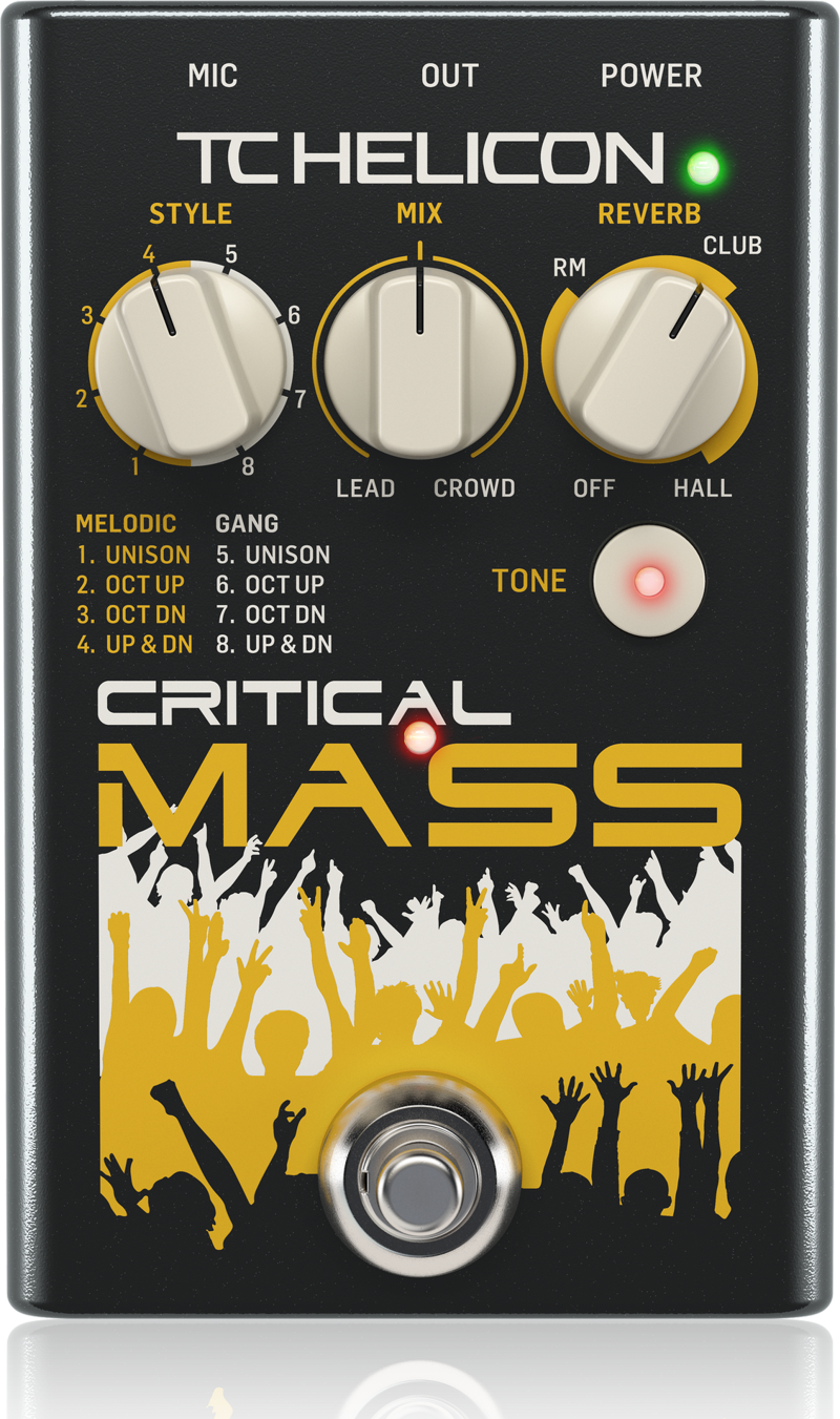 TC HELICON CRITICAL MASS  Büyük Grup Ses Efektleri için Stüdyo Kalitesinde Vokal Stompbox