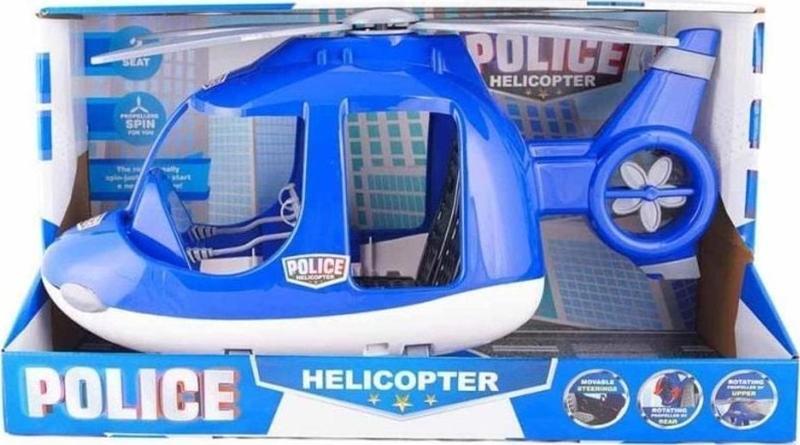 46 Cm Büyük Polis Helikopteri Mavi