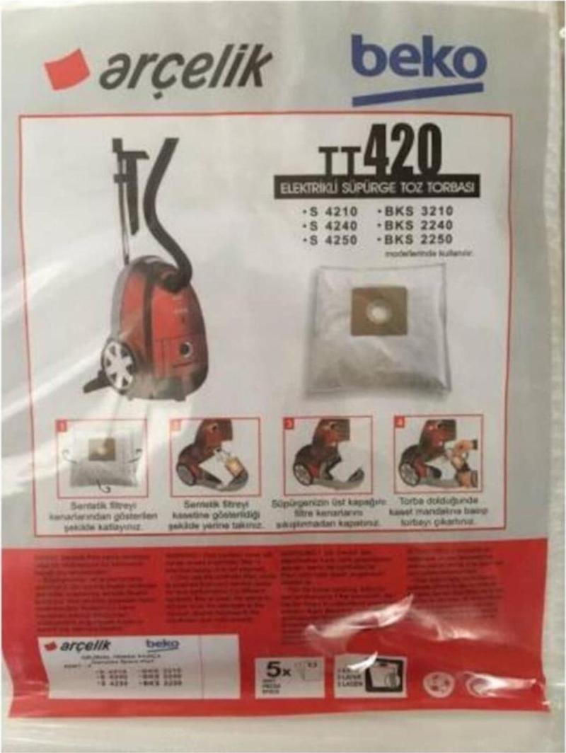 Arçelik S4210-S4240-S4250 10 Adet Bez Süpürge Torbası