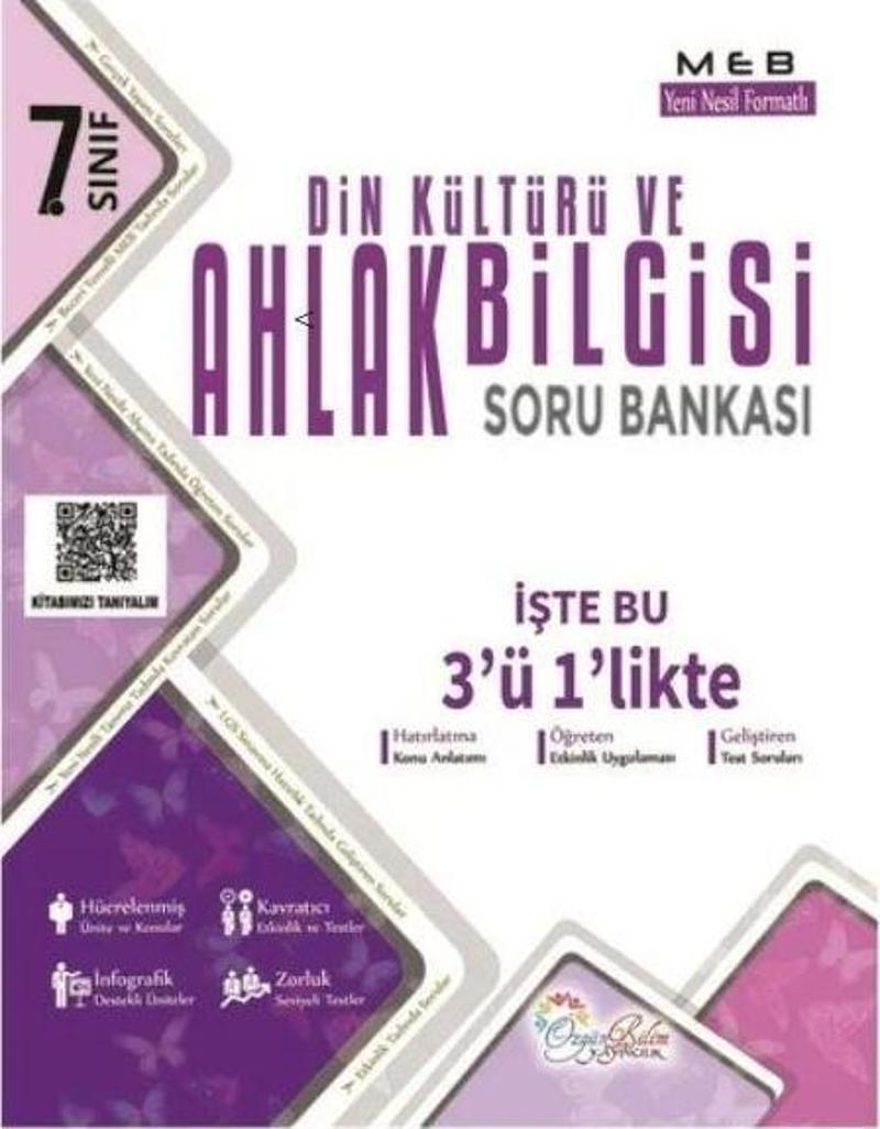 7. Sınıf Din Kültürü ve Ahlak Bilgisi Soru Bankası Özgün Bilim Yayınları