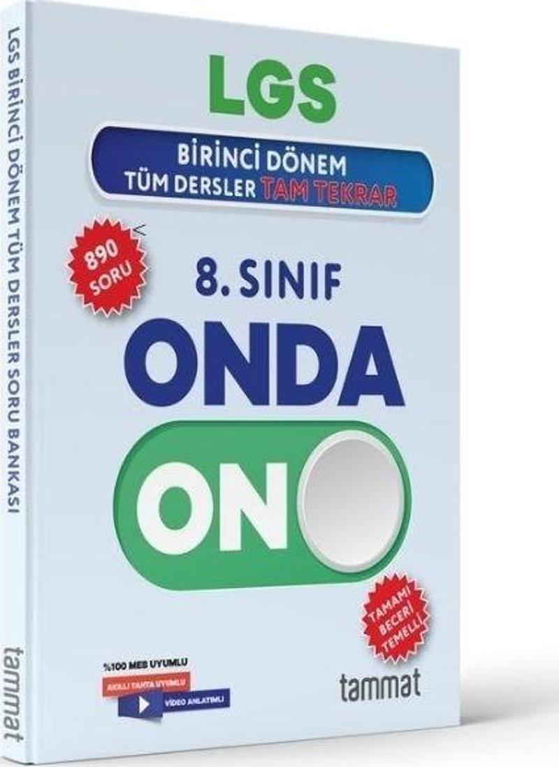 Tammat Yayıncılık 8. Sınıf LGS 1. Dönem Onda On Tüm Dersler Tam Tekrar