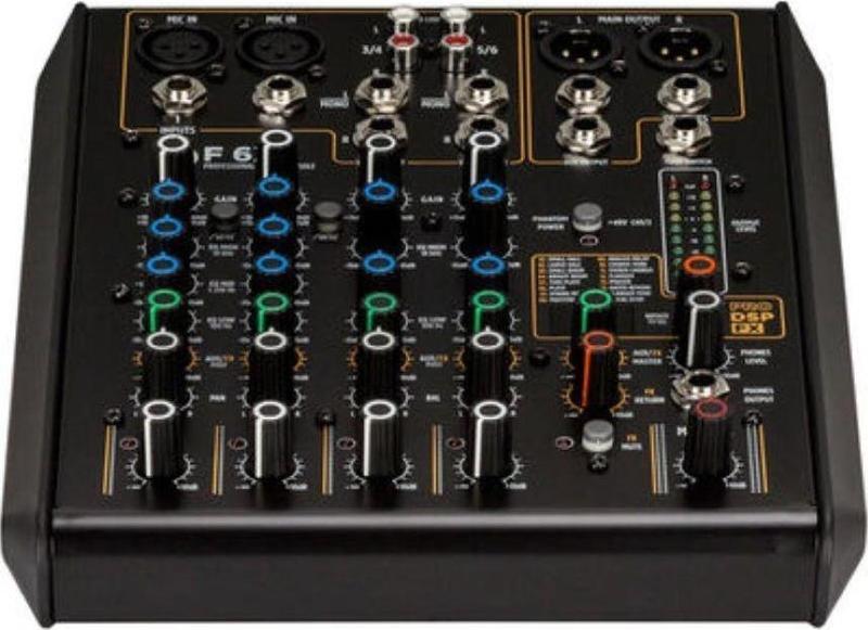 F6X 6-Kanal Efektli Analog Deck Mikser