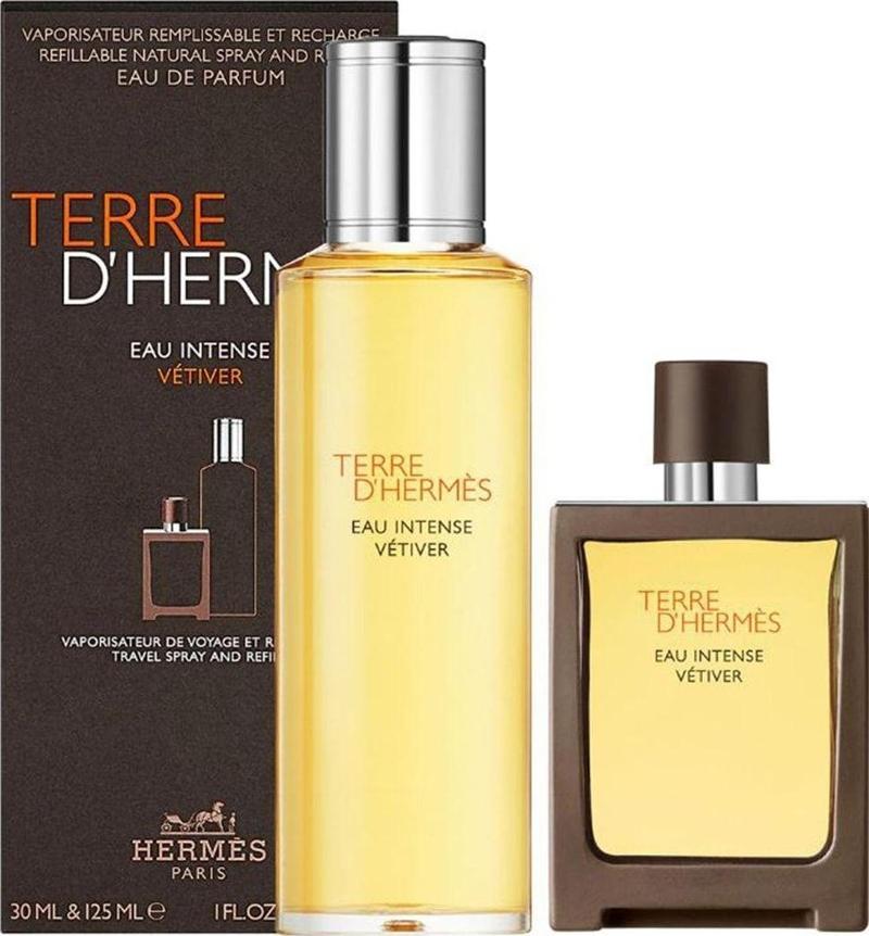 Terre D'Hermes Eau Intense Vetiver Edp 30 Ml + 125 Ml Erkek Parfüm Seti