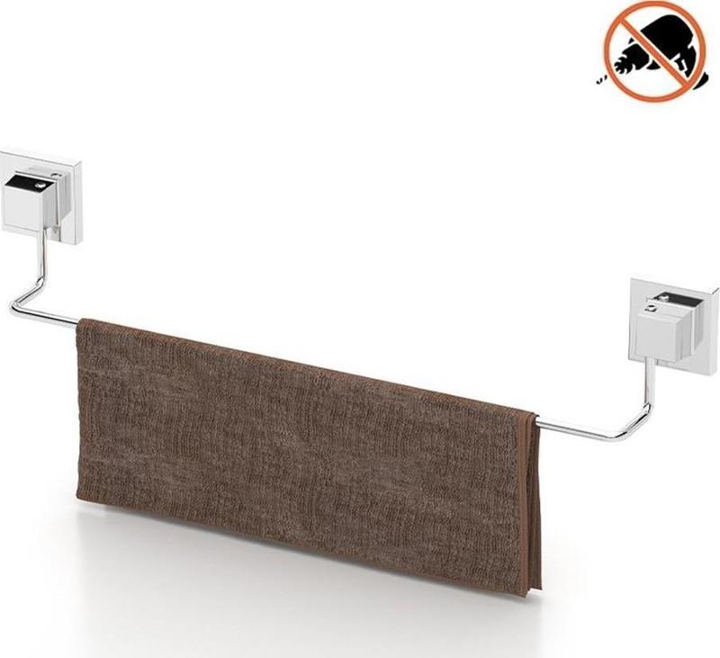 Tekno Tel EF-260 Yapışkanlı Banyo Uzun Havluluk Krom
