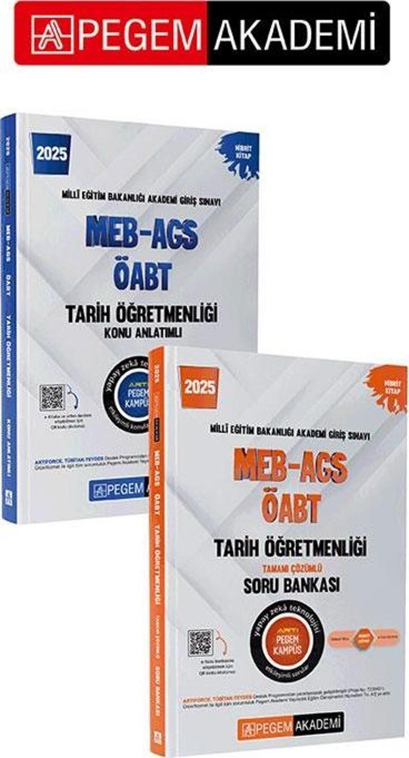 PEGEM AKADEMİ 2025 MEB-AGS-ÖABT Tarih Öğretmenliği Konu Anlatımlı +  2025 MEB-AGS-ÖABT Tarih Tamamı 
