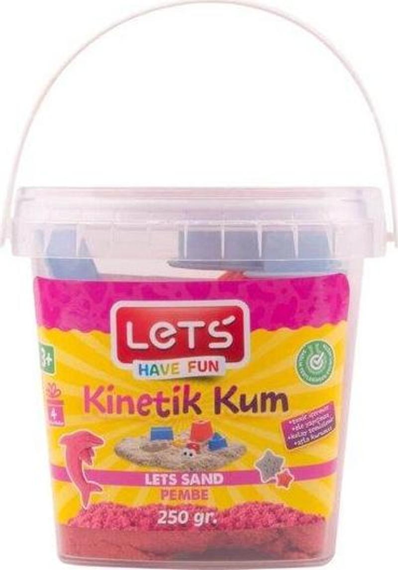 Kinetik Kum 250 gr. Pembe Plastik Kutu L-10188