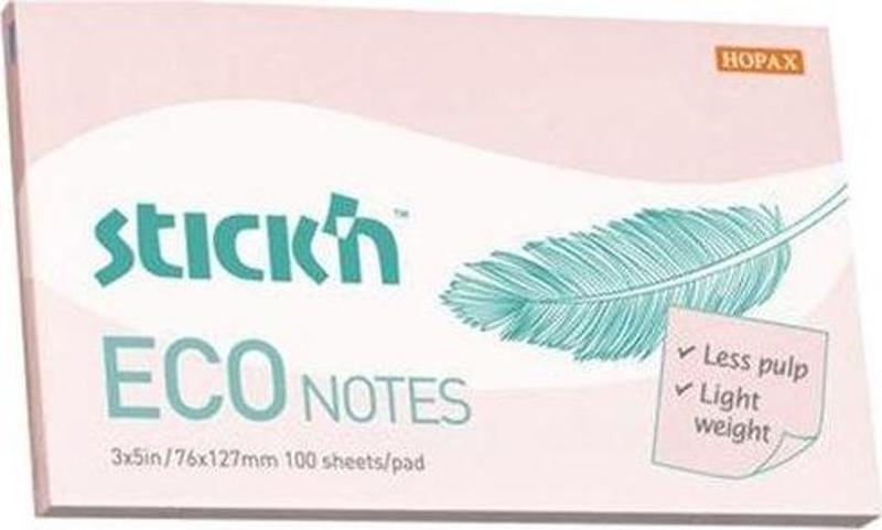 Not KağıdıStickn 76x127 Eco Notes Patel Pembe 100Yaprak