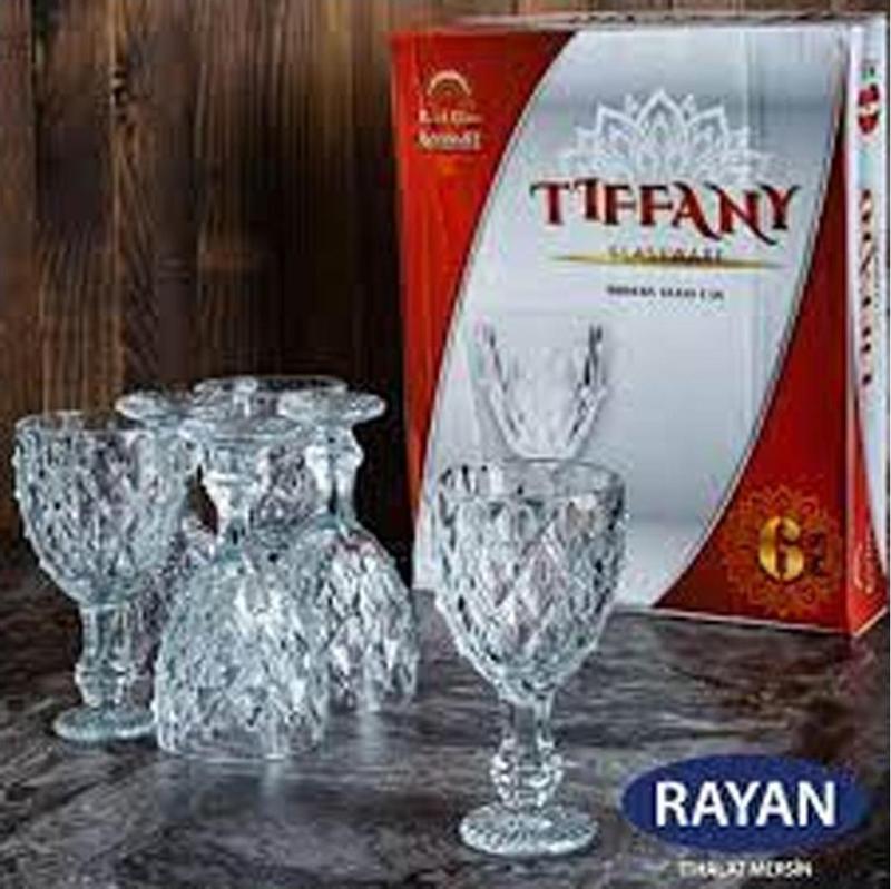 Just Cheap Store Rayan Tiffany 6'Lı Lüx Ayaklı Bardak