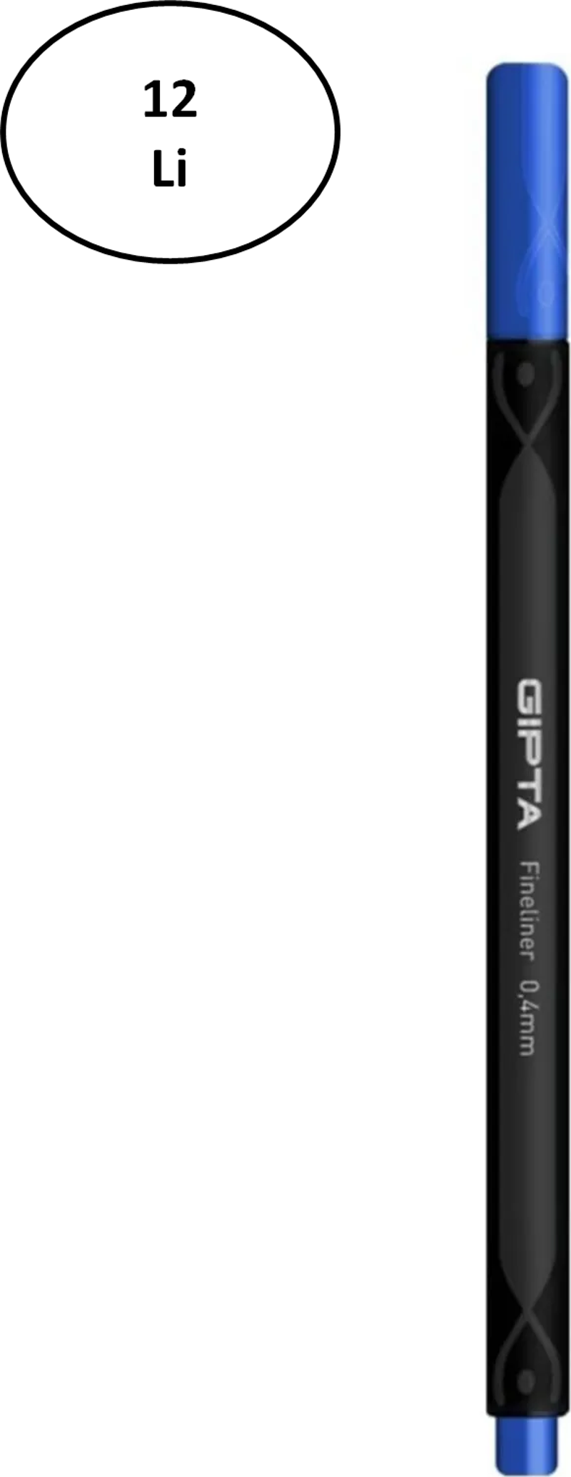 Fineliner Ince Keçe Uçlu Kalem 0,4 Mm Karton Kutu Üçgen Lacivert (12 Li Paket)