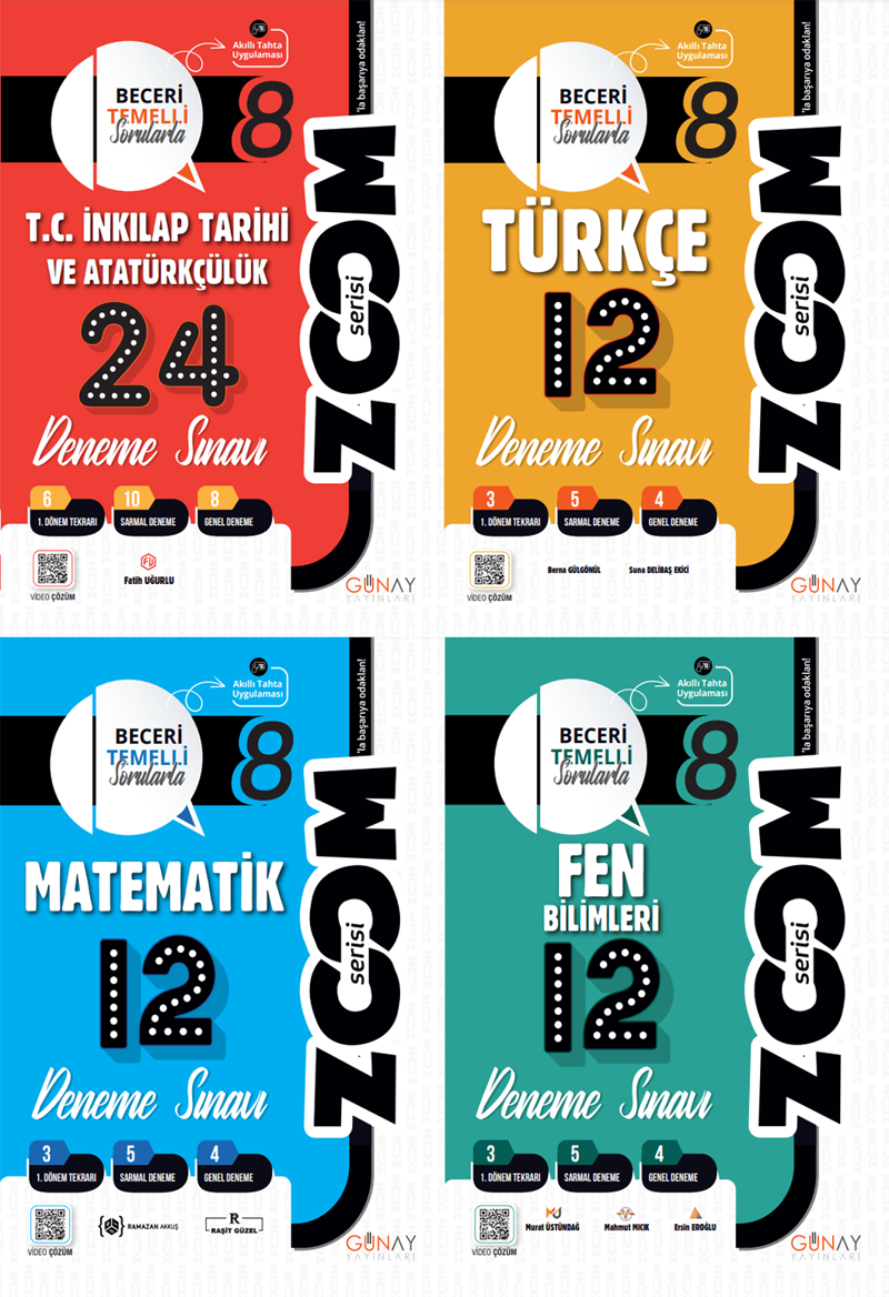 8. Sınıf Branş Denemeler Set (1. ve 2. Dönem)