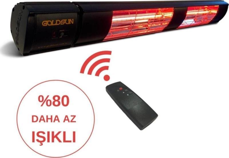 Aqua Gsa30Plg 3000W Az Işıklı Kumandalı Su Korumalı Açık Alan Elektrikli Infrared Isıtıcı