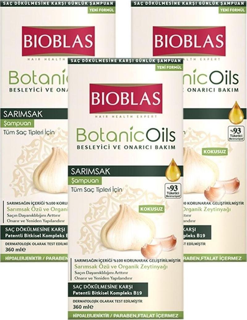 Botanic Oils Sarımsak Özlü 360 ml Şampuan x 3 Adet