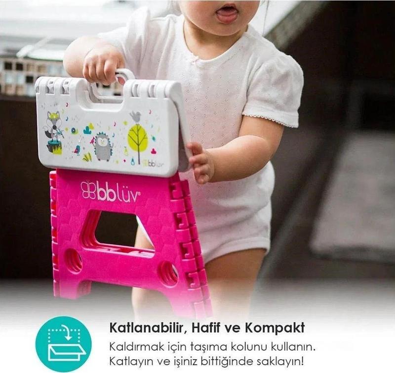 Step Katlanabilen Eğitici Basamak Pembe