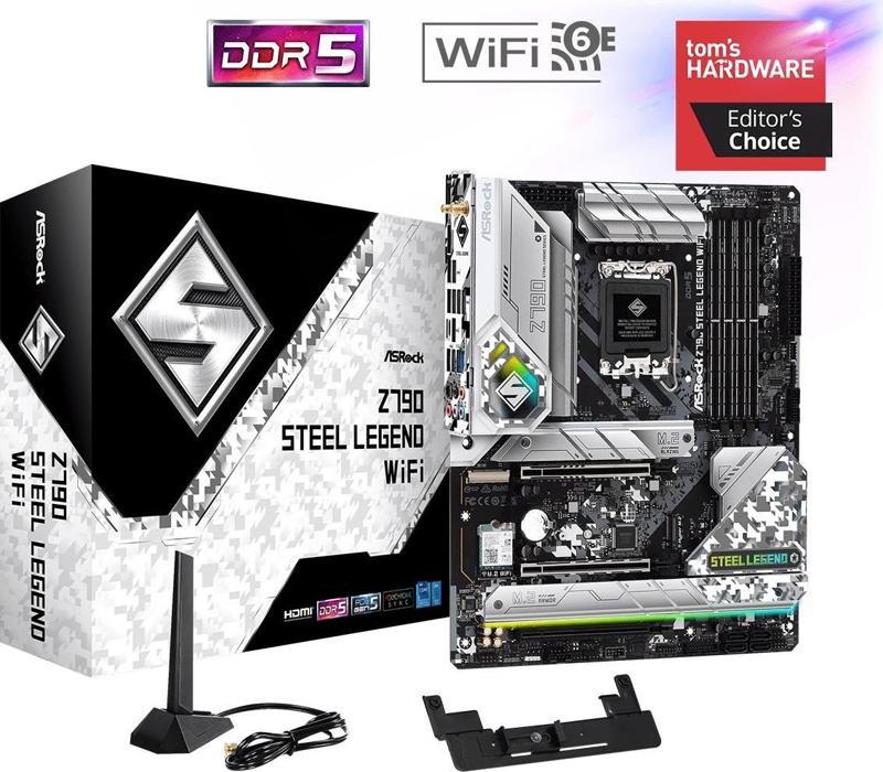 Z790 Steel Legend WIFI 90-MXBKD0-A0UAYZ Intel Z790 Soket DDR5 7200+MHZ(OC) ATX Gaming (Oyuncu) Anakart