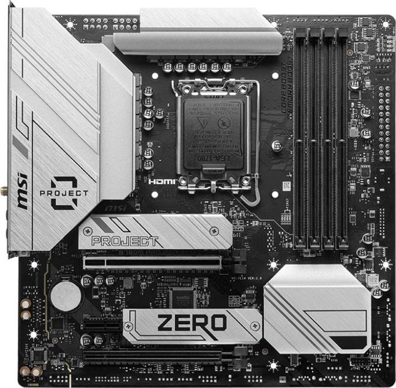 B760M Project Zero Wi-Fi Intel LGA1700 DDR5 Micro ATX Anakart