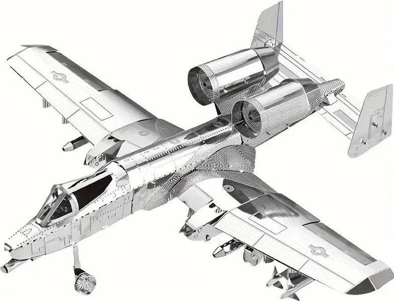 3D Metal Puzzle Bulmaca A-10 Thunderbold Savaş Uçağı 66 Parça 14+ yaş üstü