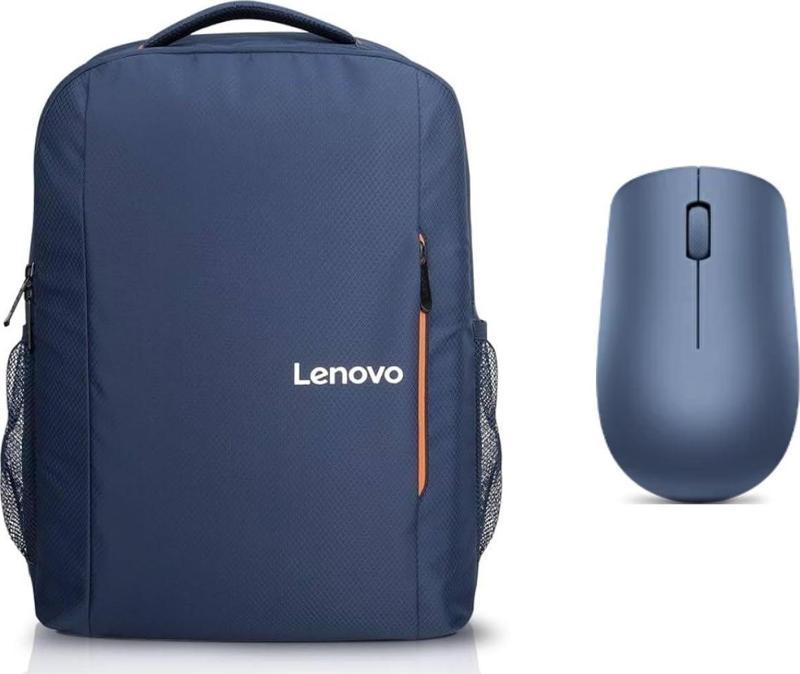 B515 Mavi Çanta + Lenovo 530 Wireless Mavi Mouse Set